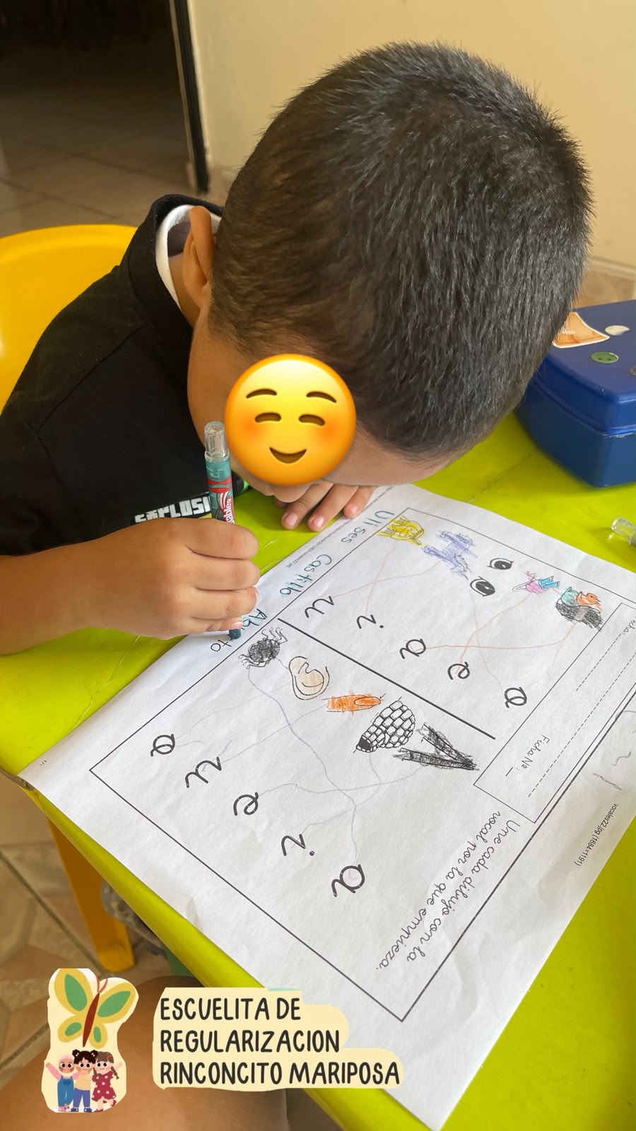 Actividad creativa para niños en Rinconcito Mariposa
